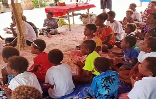 Children gathered for the Eucharistic celebrationDiocese of Aitape - Spiritans Oceania